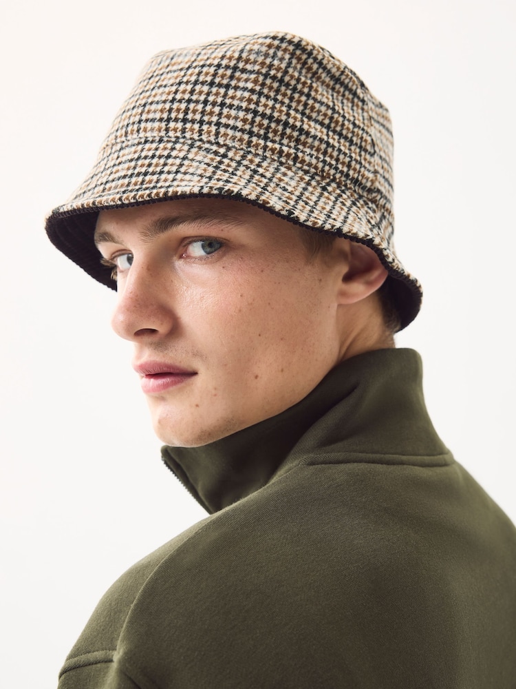 Multi Check/Cord Reversible Bucket Hat - Image 2 of 8