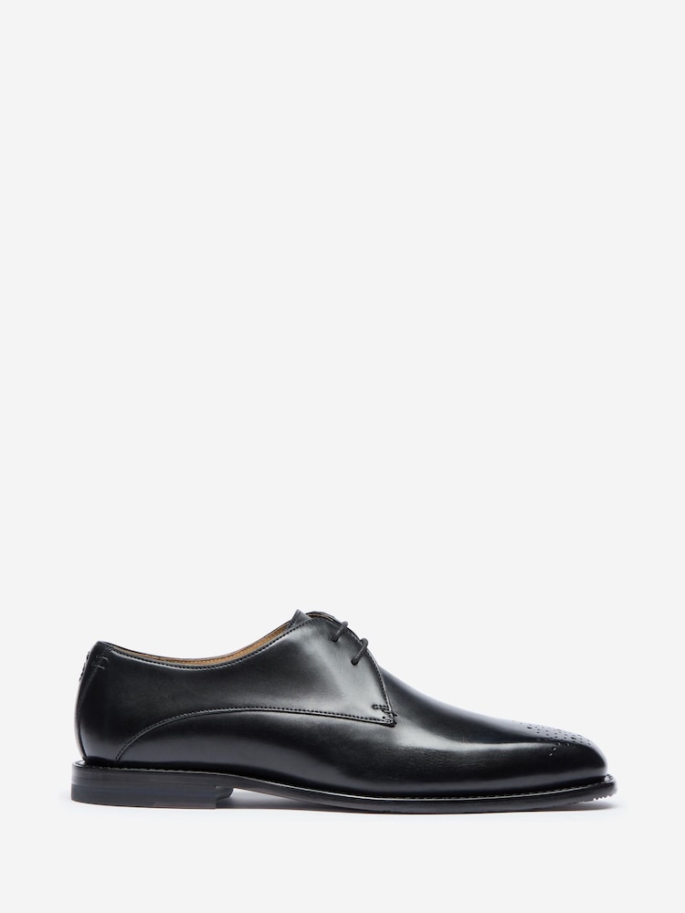 Oliver Sweeney Polished Leather Black Derby Shoes - Image 1 of 5