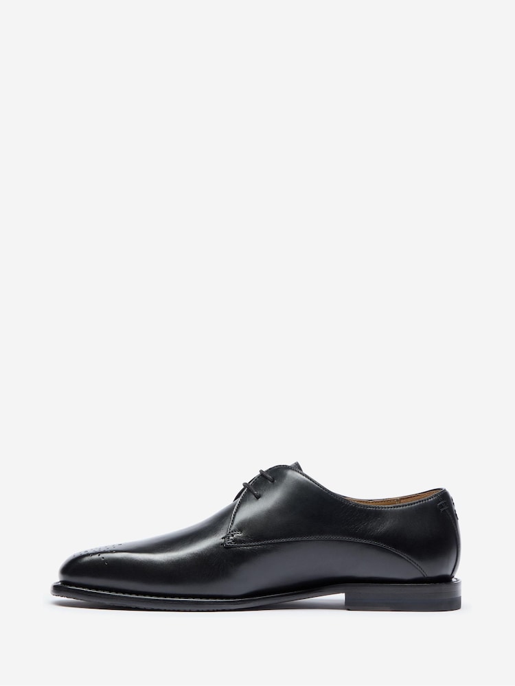 Oliver Sweeney Polished Leather Black Derby Shoes - Image 2 of 5