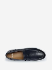 Oliver Sweeney Black Milled Leather Penny Loafers - Image 4 of 5