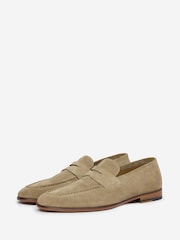 Oliver Sweeney Grey Calf Suede Penny Loafers - Image 3 of 5