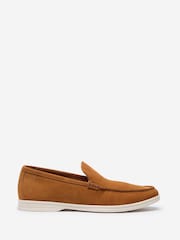 Oliver Sweeney Brown Suede Moccasin Loafers - Image 1 of 5