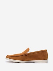 Oliver Sweeney Brown Suede Moccasin Loafers - Image 2 of 5