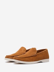 Oliver Sweeney Brown Suede Moccasin Loafers - Image 3 of 5
