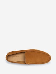 Oliver Sweeney Brown Suede Moccasin Loafers - Image 4 of 5