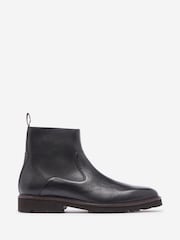 Oliver Sweeney Milled Leather Zip Black Boots - Image 1 of 5