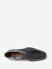 Oliver Sweeney Milled Leather Zip Black Boots - Image 4 of 5