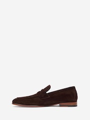 Oliver Sweeney Brown Calf Suede Penny Loafers - Image 2 of 5