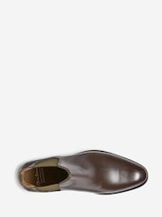Oliver Sweeney Antiqued Leather Chelsea Brown Boots - Image 4 of 5