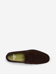 Oliver Sweeney Calf Suede Penny Brown Loafers - Image 4 of 5