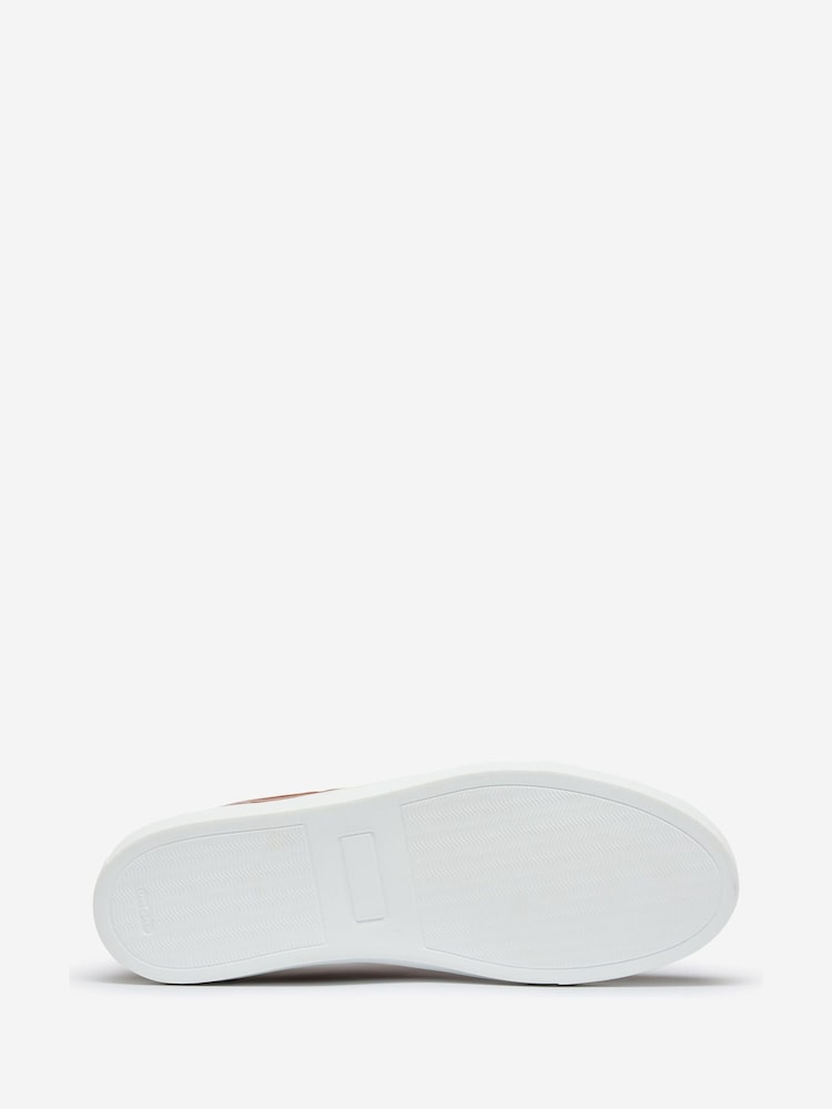 Oliver Sweeney Brown Milled Leather Cupsole Trainers - Image 5 of 5