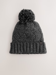 Charcoal Grey Bobble Hat - Image 1 of 3