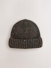 Forest Green Neppy Twist Beanie Hat - Image 7 of 7