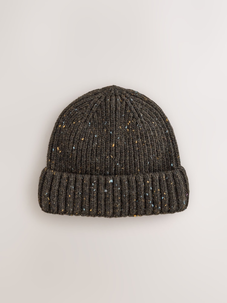 Forest Green Neppy Twist Beanie Hat - Image 7 of 7