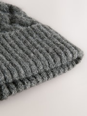 Gris antracita - Gorro de punto de ochos - Imagen 2 de 3