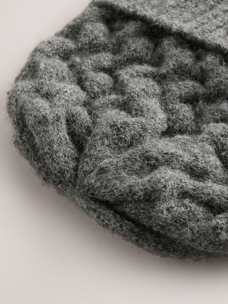 Gris antracita - Gorro de punto de ochos - Imagen 3 de 3