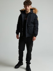 Zavetti Canada Junior Abelli Puffer Black Bomber Jacket - Image 3 of 5