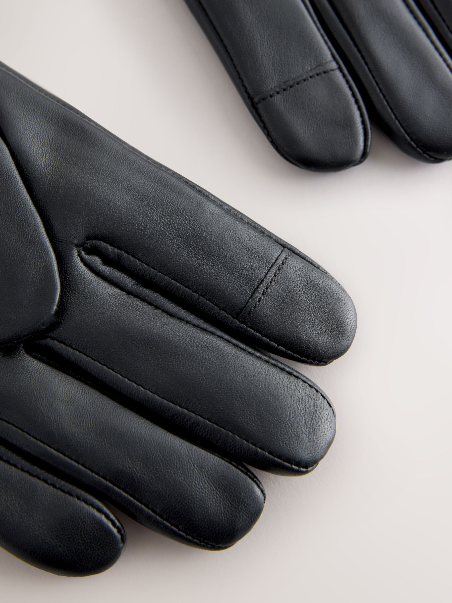 小物 WASHABLE LEATHER GLOVES-[BUSINESS] Buy Black Leather Gloves from Next South Africa