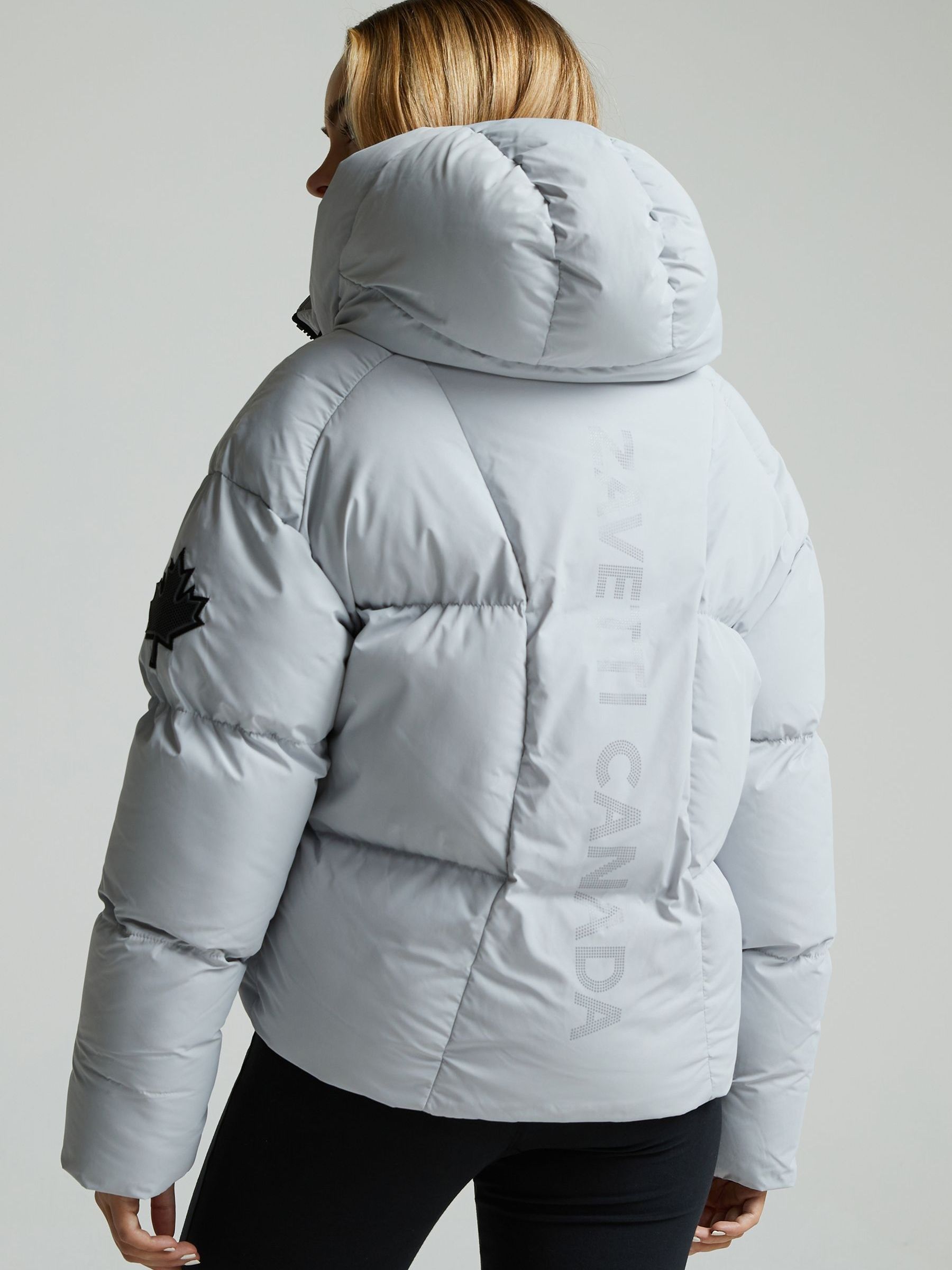 Buy Zavetti Canada Womens Grey Rivera Tech Short Puffer Jacket