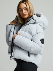 Zavetti Canada Womens Grey Rivera Tech Short Puffer Jacket - Image 3 of 5