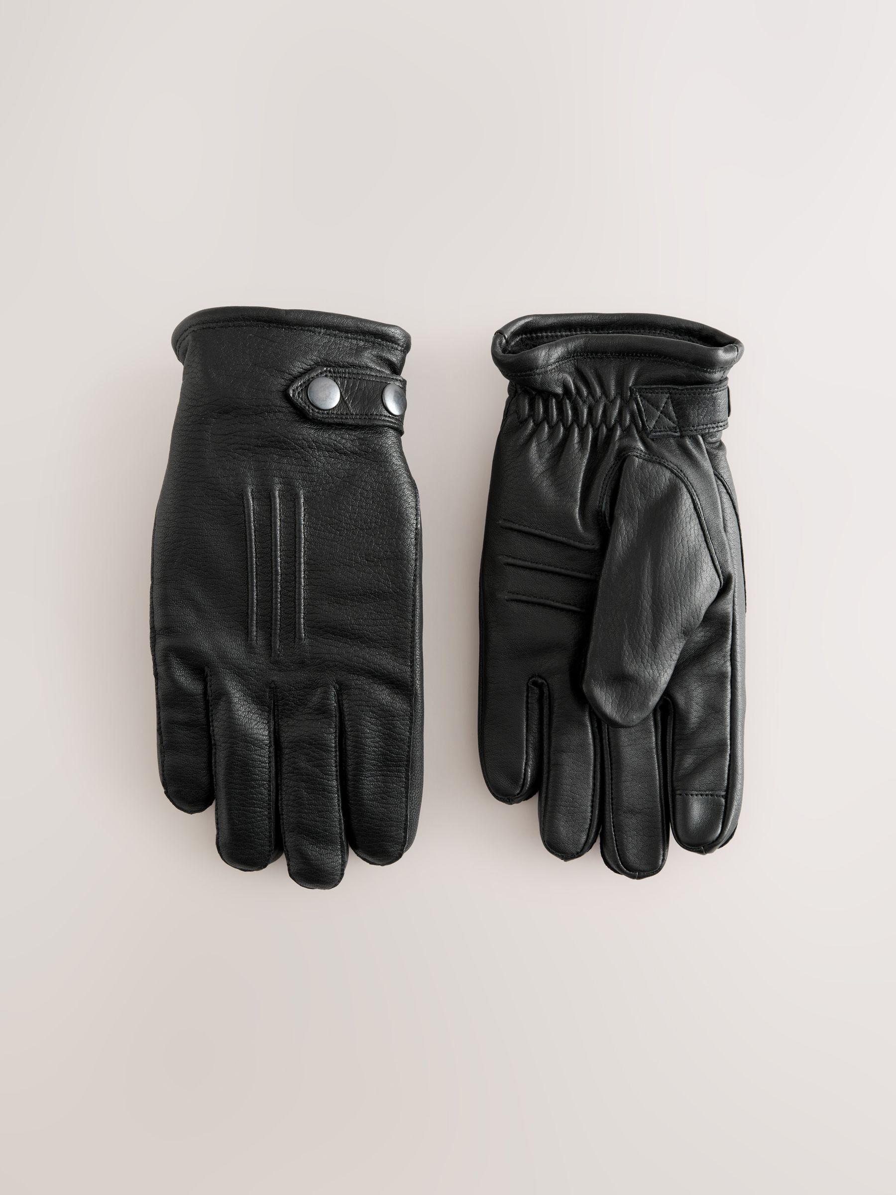 Buy Black Leather Gloves from Next Saudi Arabia
