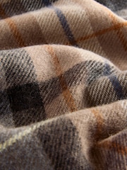 Neutral Brown Check Scarf - Image 3 of 3
