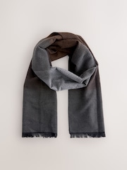 Monochrome Zigzag Ombre Scarf - Image 1 of 3