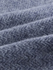 Navy Blue Herringbone Smart Woven Scarf - Image 3 of 3