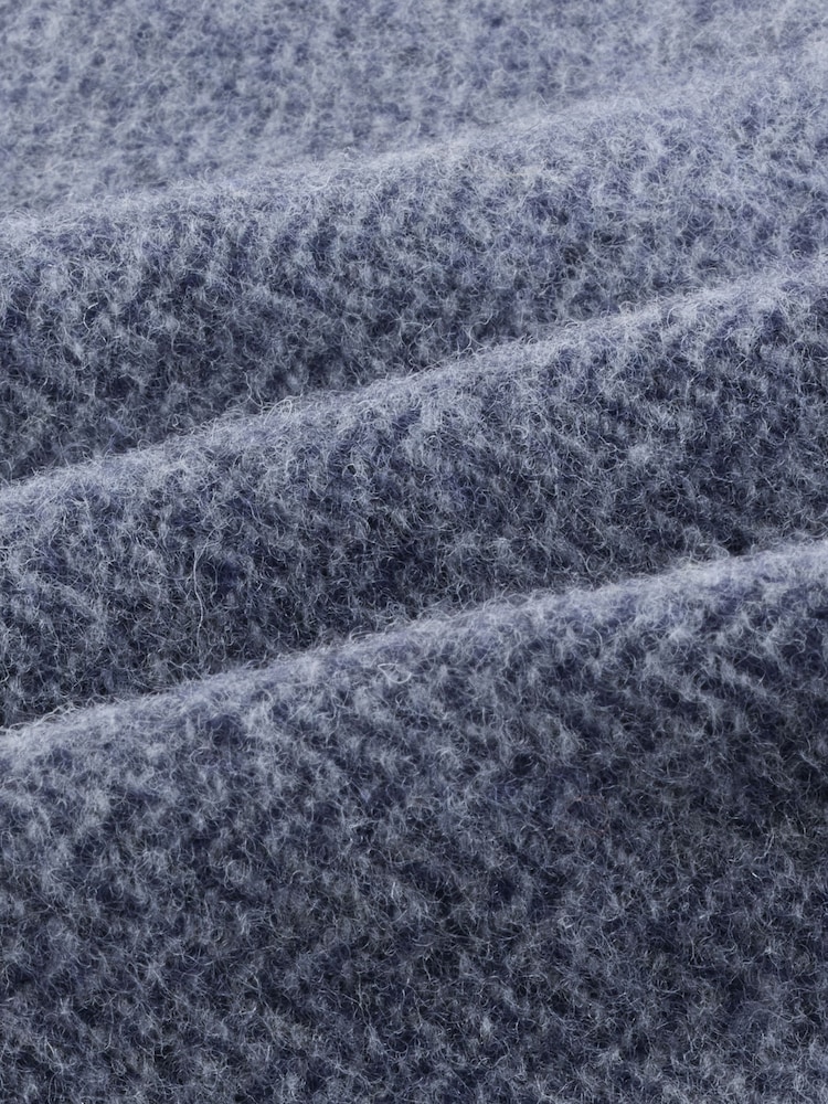 Navy Blue Herringbone Smart Woven Scarf - Image 3 of 3