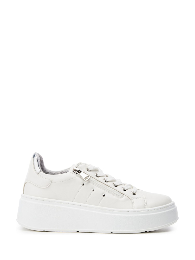 Moda in Pelle Beni Chunky Lace Up White Trainers - Image 1 of 4