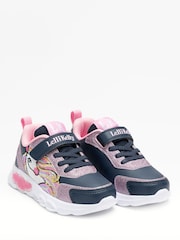 Lelli Kelly Navy Sparkly Unicorn Hi Top Trainers with Adjustable Strap - Image 4 of 5