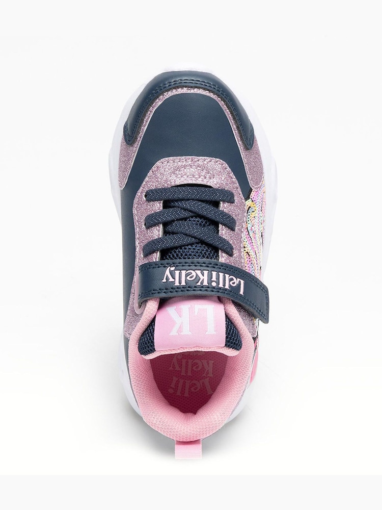 Lelli Kelly Navy Sparkly Unicorn Hi Top Trainers with Adjustable Strap - Image 5 of 5 Lelli Kelly Navy Sparkly Unicorn Hi Top Trainers with Adjustable Strap - Image 5 of 5