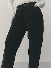 Black Hourglass N. Premium Flocked Comfort Stretch Denim Barrel Jeans - Image 6 of 9