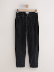 Black Hourglass N. Premium Flocked Comfort Stretch Denim Barrel Jeans - Image 7 of 9
