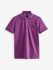 BOSS Pink Paddy Pro Tipped Collar Polo Shirt - Image 1 of 1