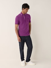 BOSS Pink Paddy Pro Tipped Collar Polo Shirt - Image 3 of 6