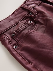 Berry Red Hourglass Coated Denim Skinny Jeans - Image 2 of 3