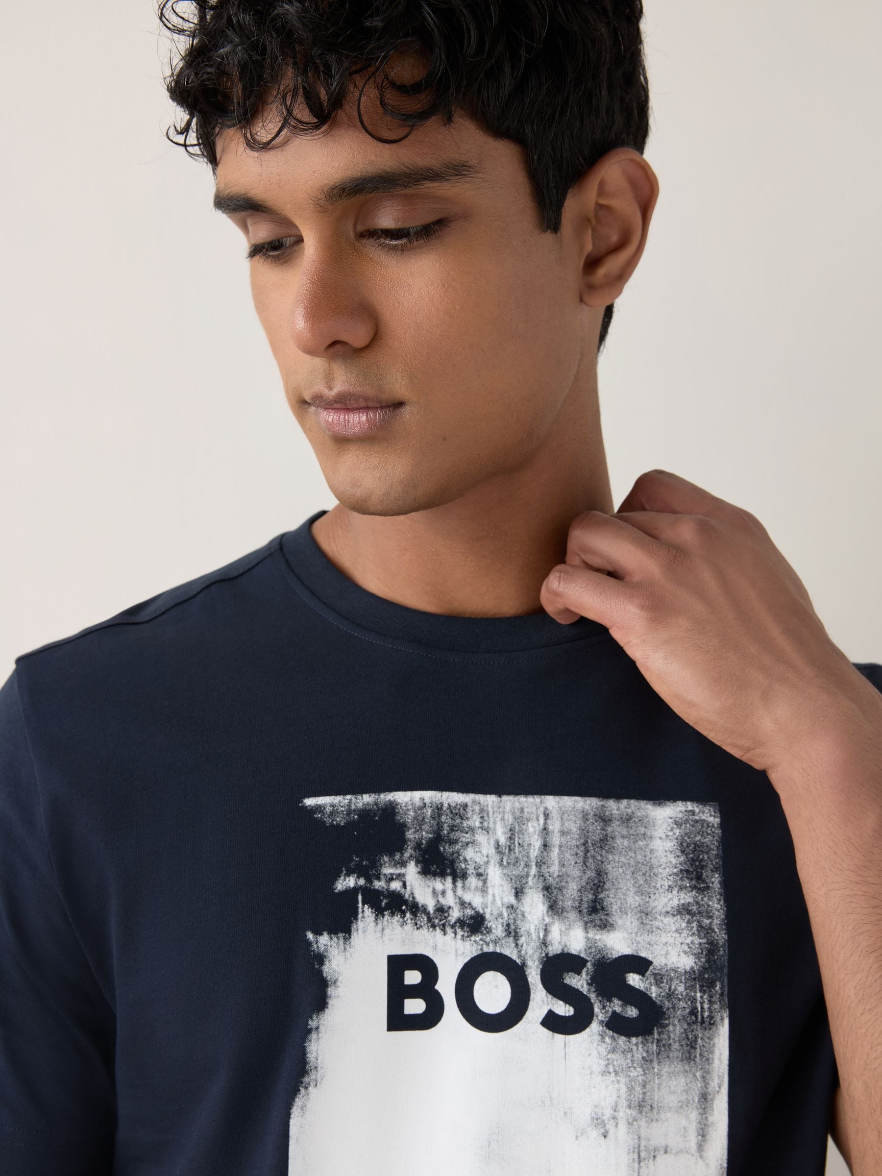 Buy BOSS Blue Regular Fit Graphic Print T-Shirt from Next South Africa