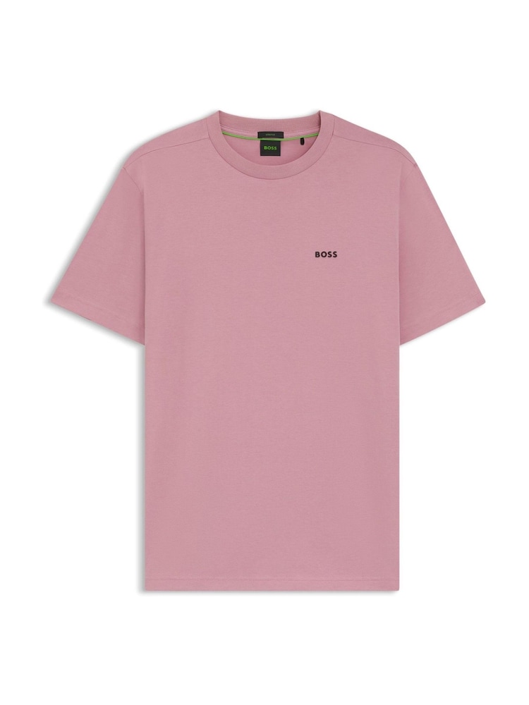 BOSS Pink Regular Fit Logo T-Shirt - Image 1 of 1
