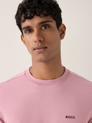 BOSS Pink Regular Fit Logo T-Shirt - Image 4 of 6