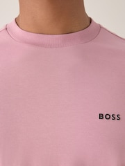 BOSS Pink Regular Fit Logo T-Shirt - Image 5 of 6