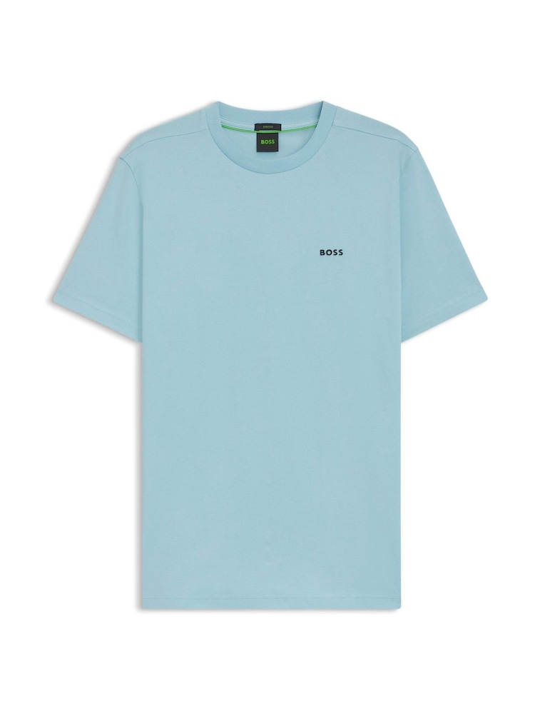 BOSS Blue Light Wash Regular Fit Logo T-Shirt - Image 1 of 1