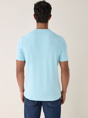 BOSS Blue Light Wash Regular Fit Logo T-Shirt - Image 2 of 6