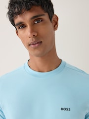 BOSS Blue Light Wash Regular Fit Logo T-Shirt - Image 5 of 6