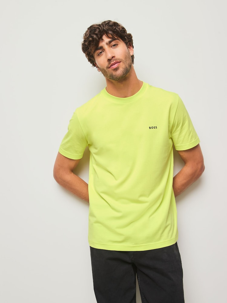 BOSS Green/Lime Regular Fit Logo T-Shirt - Image 1 of 5 BOSS Green/Lime Regular Fit Logo T-Shirt - Image 1 of 5