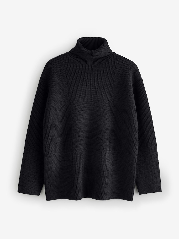 Joseph Black High Neck Long Sleeve Soft Wool Jumper - Image 1 of 5