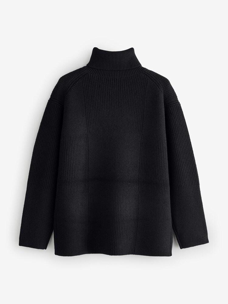 Joseph Black High Neck Long Sleeve Soft Wool Jumper - Image 2 of 5
