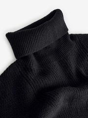 Joseph Black High Neck Long Sleeve Soft Wool Jumper - Image 3 of 5