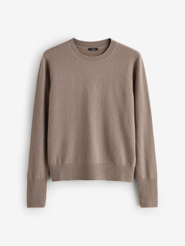 Joseph Brown RD Neck Long Sleeve Light Pure Cashmere Jumper - Image 1 of 1