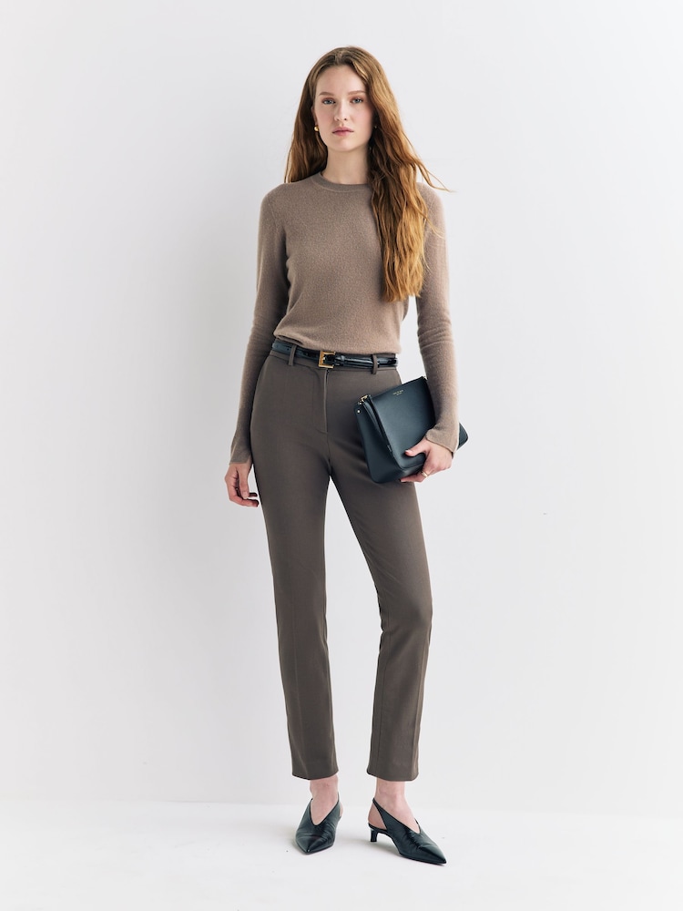 Joseph Brown RD Neck Long Sleeve Light Pure Cashmere Jumper - Image 2 of 7